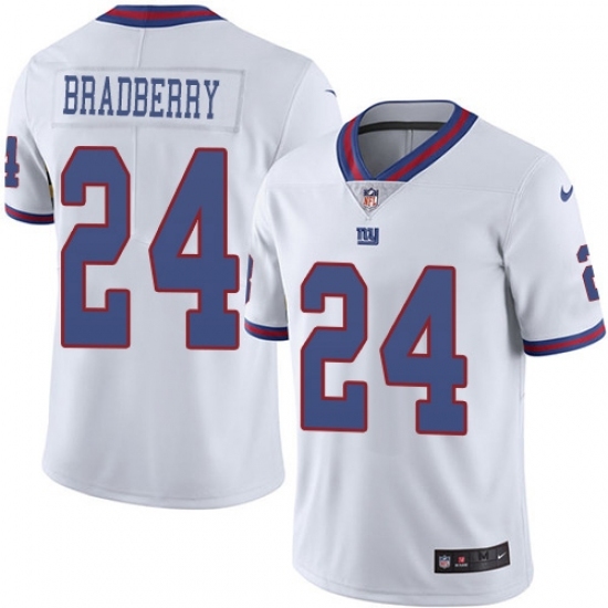 Youth New York Giants #24 James Bradberry White Stitched Limited Rush Jersey Youth New York Giants #24 James Bradberry White Stitched Limited Rush Jersey