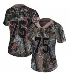 Women's New York Giants #75 Cameron Fleming Camo Stitched Limited Rush Realtree Jersey