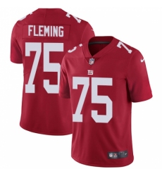 Youth New York Giants #75 Cameron Fleming Red Alternate Stitched Vapor Untouchable Limited Jersey