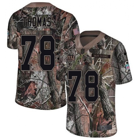 Men's New York Giants #78 Andrew Thomas Camo Stitched NFL Limited Rush Realtree Jersey Men's New York Giants #78 Andrew Thomas Camo Stitched NFL Limited Rush Realtree Jersey