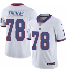 Men's New York Giants #78 Andrew Thomas White Stitched NFL Limited Rush Jersey