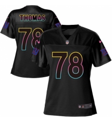 Women's New York Giants #78 Andrew Thomas Black NFL Fashion Game Jersey