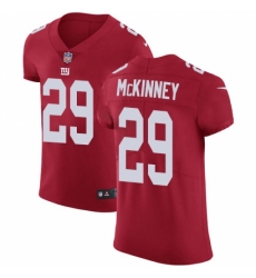 Men's New York Giants #29 Xavier McKinney Red Alternate Stitched New Elite Jersey