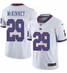 Youth New York Giants #29 Xavier McKinney White Stitched Limited Rush Jersey