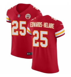 Men's Kansas City Chiefs #25 Clyde Edwards-Helaire Red Team Color Stitched Vapor Untouchable Elite Jersey