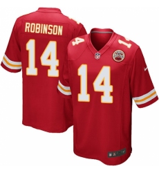 Men's Nike Kansas City Chiefs #14 Demarcus Robinson Game Red Team Color NFL Jersey Men's Nike Kansas City Chiefs #14 Demarcus Robinson Game Red Team Color NFL Jersey