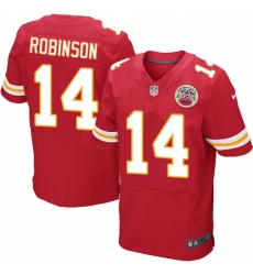 Men's Nike Kansas City Chiefs #14 Demarcus Robinson Red Team Color Vapor Untouchable Elite Player NFL Jersey Men's Nike Kansas City Chiefs #14 Demarcus Robinson Red Team Color Vapor Untouchable Elite Player NFL Jersey