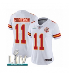 Women's Kansas City Chiefs #11 Demarcus Robinson White Vapor Untouchable Limited Player Super Bowl LIV Bound Football Jersey