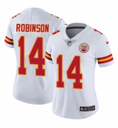 Women's Nike Kansas City Chiefs #14 Demarcus Robinson White Vapor Untouchable Elite Player NFL Jersey Women's Nike Kansas City Chiefs #14 Demarcus Robinson White Vapor Untouchable Elite Player NFL Jersey