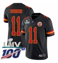 Youth Kansas City Chiefs #11 Demarcus Robinson Black Super Bowl LIV 2020 Stitched Limited Rush Jersey Youth Kansas City Chiefs #11 Demarcus Robinson Black Super Bowl LIV 2020 Stitched Limited Rush Jersey