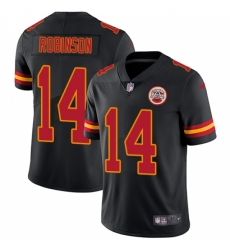 Youth Nike Kansas City Chiefs #14 Demarcus Robinson Limited Black Rush Vapor Untouchable NFL Jersey Youth Nike Kansas City Chiefs #14 Demarcus Robinson Limited Black Rush Vapor Untouchable NFL Jersey