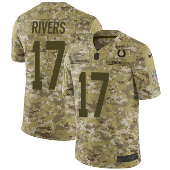 Men's Nike Indianapolis Colts #17 Philip Rivers Camo Stitched NFL Limited 2018 Salute To Service Jersey Men's Nike Indianapolis Colts #17 Philip Rivers Camo Stitched NFL Limited 2018 Salute To Service Jersey