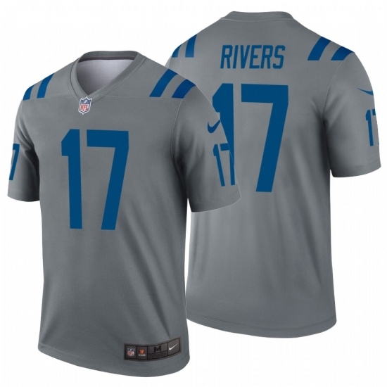 Men's Nike Indianapolis Colts #17 Philip Rivers Stitched Gray Inverted Legend Jersey Men's Nike Indianapolis Colts #17 Philip Rivers Stitched Gray Inverted Legend Jersey