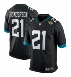 Men's Jacksonville Jaguars #21 C.J. Henderson Nike Black 2020 NFL Draft First Round Pick Game Jersey