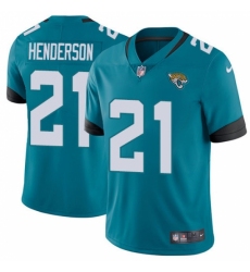 Men's Jacksonville Jaguars #21 C.J. Henderson Teal Green Alternate Stitched Vapor Untouchable Limited Jersey