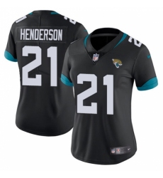Women's Jacksonville Jaguars #21 C.J. Henderson Black Team Color Stitched Vapor Untouchable Limited Jersey
