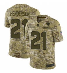 Youth Jacksonville Jaguars #21 C.J. Henderson Camo Stitched Limited 2018 Salute To Service Jersey