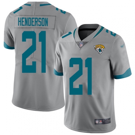 Youth Jacksonville Jaguars #21 C.J. Henderson Silver Stitched Limited Inverted Legend Jersey Youth Jacksonville Jaguars #21 C.J. Henderson Silver Stitched Limited Inverted Legend Jersey