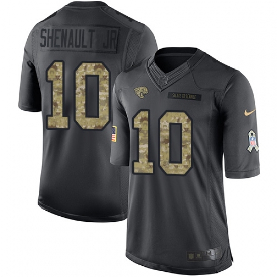 Men's Jacksonville Jaguars #10 Laviska Shenault Jr. Black Stitched Limited 2016 Salute to Service Jersey Men's Jacksonville Jaguars #10 Laviska Shenault Jr. Black Stitched Limited 2016 Salute to Service Jersey