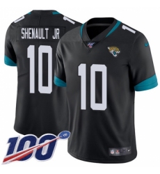 Men's Jacksonville Jaguars #10 Laviska Shenault Jr. Black Team Color Stitched 100th Season Vapor Untouchable Limited Jersey