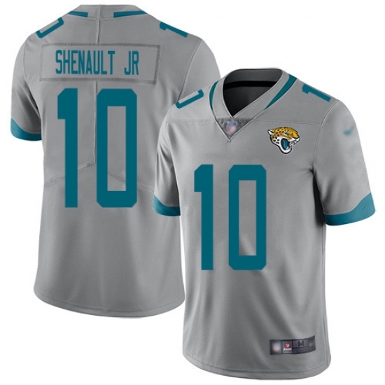 Men's Jacksonville Jaguars #10 Laviska Shenault Jr. Silver Stitched Limited Inverted Legend Jersey Men's Jacksonville Jaguars #10 Laviska Shenault Jr. Silver Stitched Limited Inverted Legend Jersey