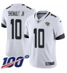Men's Jacksonville Jaguars #10 Laviska Shenault Jr. White Stitched 100th Season Vapor Untouchable Limited Jersey