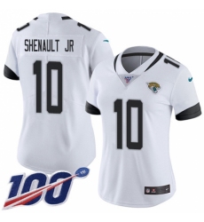 Women's Jacksonville Jaguars #10 Laviska Shenault Jr. White Stitched 100th Season Vapor Untouchable Limited Jersey