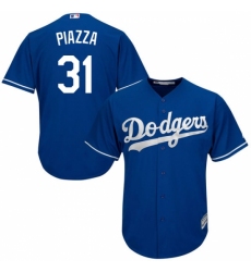 Men's Majestic Los Angeles Dodgers #31 Mike Piazza Authentic Royal Blue Alternate Cool Base MLB Jersey