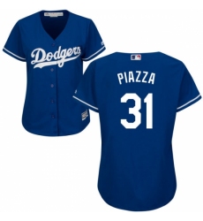 Women's Majestic Los Angeles Dodgers #31 Mike Piazza Replica Royal Blue Alternate Cool Base MLB Jersey