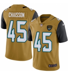 Men's Jacksonville Jaguars #45 K'Lavon Chaisson Gold Stitched NFL Limited Rush Jersey Men's Jacksonville Jaguars #45 K'Lavon Chaisson Gold Stitched NFL Limited Rush Jersey