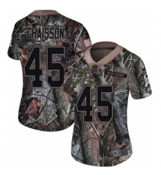 Women's Jacksonville Jaguars #45 K'Lavon Chaisson Camo Stitched NFL Limited Rush Realtree Jersey