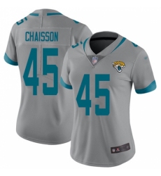 Women's Jacksonville Jaguars #45 K'Lavon Chaisson Silver Stitched NFL Limited Inverted Legend Jersey