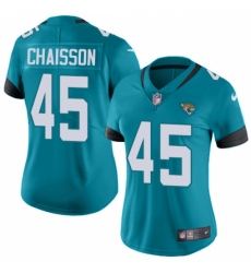 Women's Jacksonville Jaguars #45 K'Lavon Chaisson Teal Green Alternate Stitched NFL Vapor Untouchable Limited Jersey Women's Jacksonville Jaguars #45 K'Lavon Chaisson Teal Green Alternate Stitched NFL Vapor Untouchable Limited Jersey
