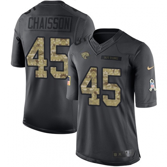 Youth Jacksonville Jaguars #45 K'Lavon Chaisson Black Stitched NFL Limited 2016 Salute to Service Jersey Youth Jacksonville Jaguars #45 K'Lavon Chaisson Black Stitched NFL Limited 2016 Salute to Service Jersey