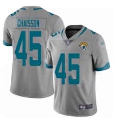 Youth Jacksonville Jaguars #45 K'Lavon Chaisson Silver Stitched NFL Limited Inverted Legend Jersey Youth Jacksonville Jaguars #45 K'Lavon Chaisson Silver Stitched NFL Limited Inverted Legend Jersey