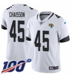 Youth Jacksonville Jaguars #45 K'Lavon Chaisson White Stitched NFL 100th Season Vapor Untouchable Limited Jersey