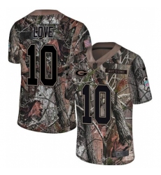Men's Green Bay Packers #10 Jordan Love Camo Stitched NFL Limited Rush Realtree Jersey