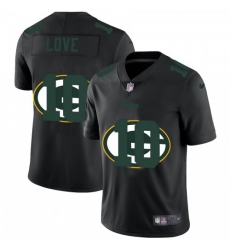 Men's Green Bay Packers #10 Jordan Love Nike Team Logo Dual Overlap Limited NFL Jersey Black