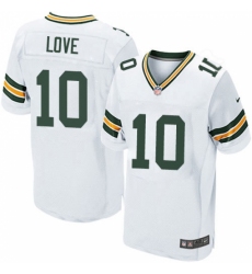 Men's Green Bay Packers #10 Jordan Love White Stitched NFL New Elite Jersey