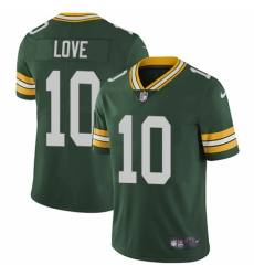 Youth Green Bay Packers #10 Jordan Love Green Team Color Stitched NFL Vapor Untouchable Limited Jersey