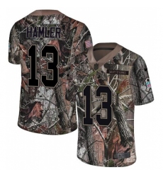 Men's Denver Broncos #13 KJ Hamler Camo Stitched Limited Rush Realtree Jersey