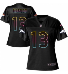 Women's Denver Broncos #13 KJ Hamler Black Fashion Game Jersey