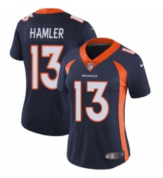 Women's Denver Broncos #13 KJ Hamler Navy Blue Alternate Stitched Vapor Untouchable Limited Jersey