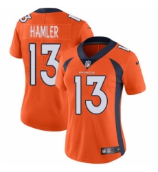 Women's Denver Broncos #13 KJ Hamler Orange Team Color Stitched Vapor Untouchable Limited Jersey