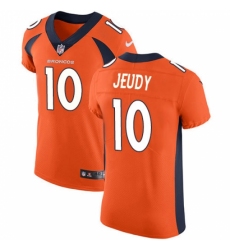Men's Denver Broncos #10 Jerry Jeudy Orange Team Color Stitched Vapor Untouchable Elite Jersey