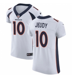 Men's Denver Broncos #10 Jerry Jeudy White Stitched New Elite Jersey