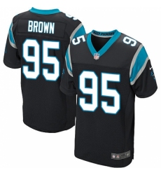 Men's Carolina Panthers #95 Derrick Brown Black Team Color Stitched NFL Vapor Untouchable Elite Jersey