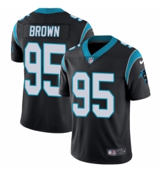 Men's Carolina Panthers #95 Derrick Brown Black Team Color Stitched NFL Vapor Untouchable Limited Jersey