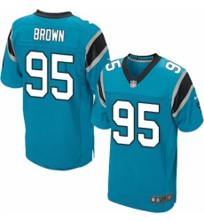 Men's Carolina Panthers #95 Derrick Brown Blue Alternate Stitched NFL New Elite Jersey