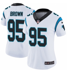 Women's Carolina Panthers #95 Derrick Brown White Stitched NFL Vapor Untouchable Limited Jersey
